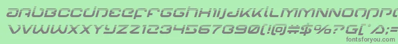 Gunrunnerhalfital Font – Gray Fonts on Green Background