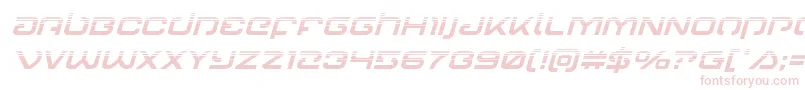 Gunrunnerhalfital-Schriftart – Rosa Schriften auf weißem Hintergrund