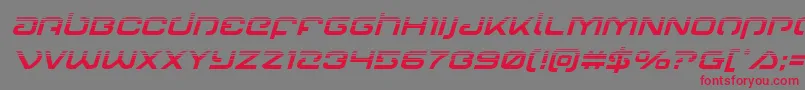 Gunrunnerhalfital-fontti – punaiset fontit harmaalla taustalla