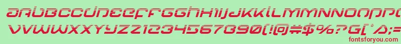 Gunrunnerhalfital Font – Red Fonts on Green Background