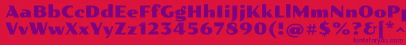 Pollerone Font – Purple Fonts on Red Background