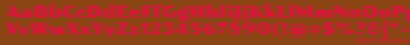 Pollerone Font – Red Fonts on Brown Background