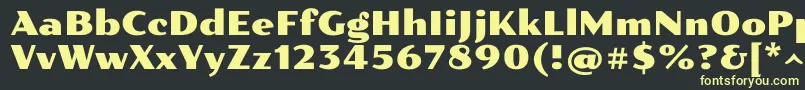 Pollerone Font – Yellow Fonts on Black Background