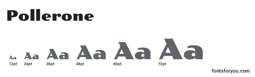 Pollerone Font Sizes