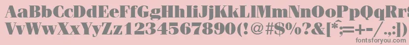 FerventultraRegularDb Font – Gray Fonts on Pink Background