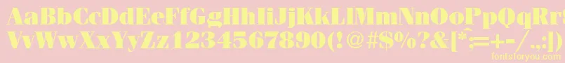 FerventultraRegularDb Font – Yellow Fonts on Pink Background