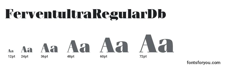 Размеры шрифта FerventultraRegularDb