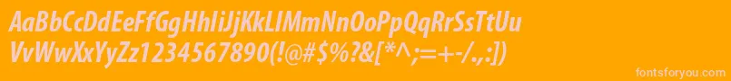 MyriadproBoldcondit Font – Pink Fonts on Orange Background