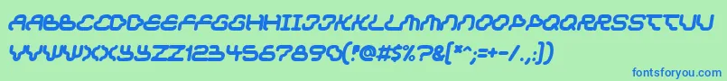 Dream Font – Blue Fonts on Green Background