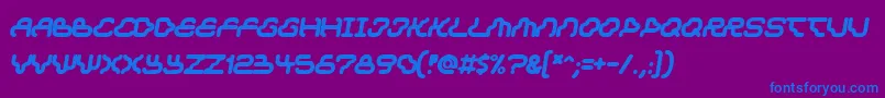 Dream Font – Blue Fonts on Purple Background