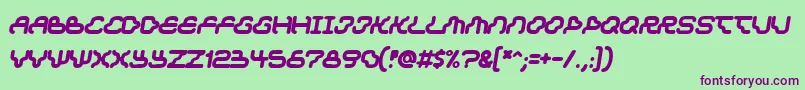 Dream Font – Purple Fonts on Green Background