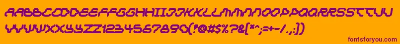 Dream-Schriftart – Violette Schriften auf orangefarbenem Hintergrund