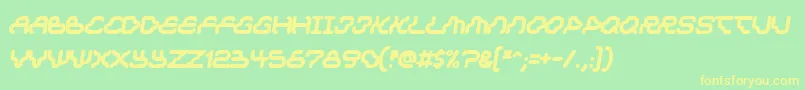 Dream Font – Yellow Fonts on Green Background