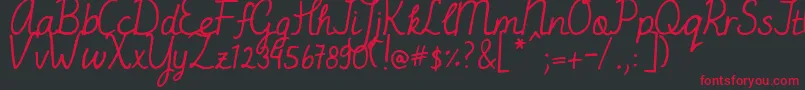 DjbMissJayneAire Font – Red Fonts on Black Background