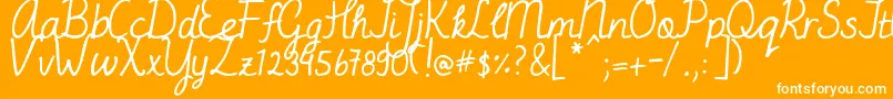 Подробнее о шрифте DjbMissJayneAire Шрифт DjbMissJayneAire – белые шрифты на оранжевом фоне