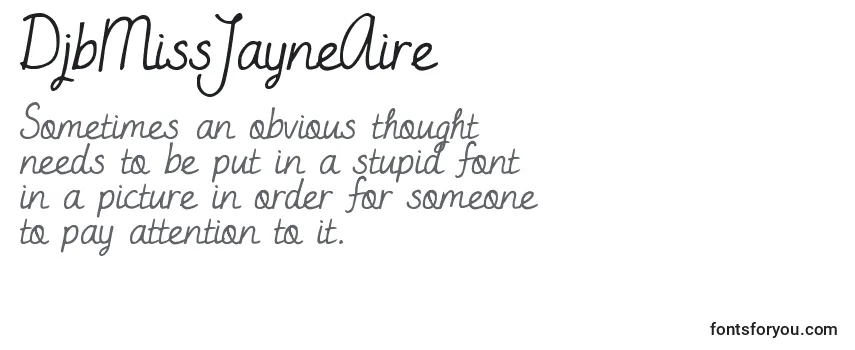 Review of the DjbMissJayneAire Font