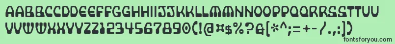 Supercomputer Font – Black Fonts on Green Background