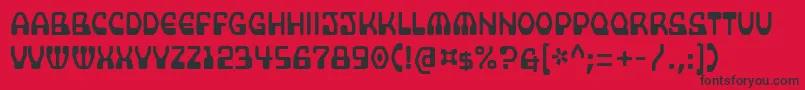 Supercomputer Font – Black Fonts on Red Background