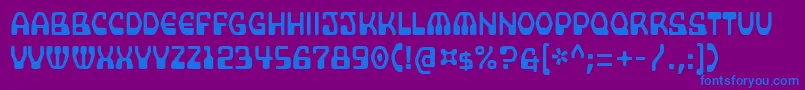 フォントSupercomputer – 紫色の背景に青い文字