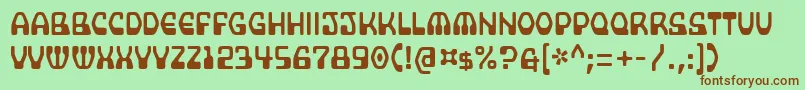 Шрифт Supercomputer – коричневые шрифты на зелёном фоне