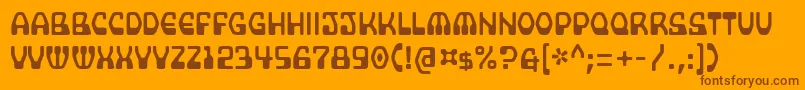 Supercomputer Font – Brown Fonts on Orange Background