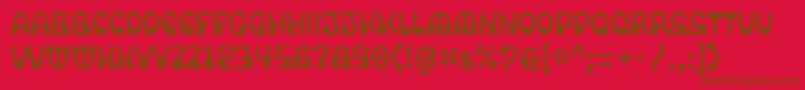 Supercomputer Font – Brown Fonts on Red Background