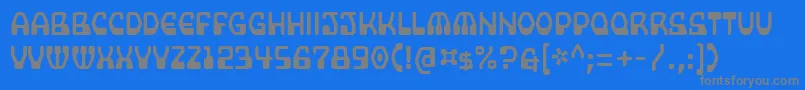 フォントSupercomputer – 青い背景に灰色の文字