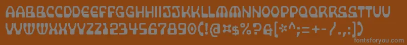 Supercomputer Font – Gray Fonts on Brown Background