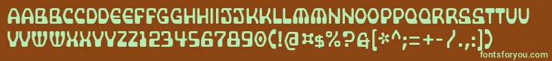 Supercomputer Font – Green Fonts on Brown Background