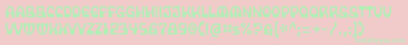 Supercomputer Font – Green Fonts on Pink Background