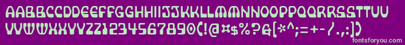 Supercomputer Font – Green Fonts on Purple Background