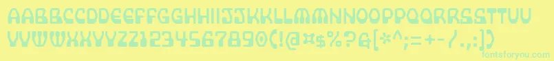 Supercomputer Font – Green Fonts on Yellow Background