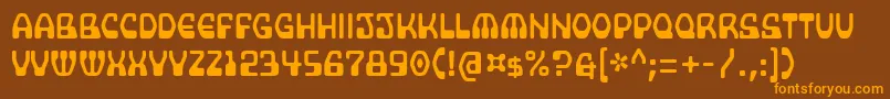 Supercomputer Font – Orange Fonts on Brown Background