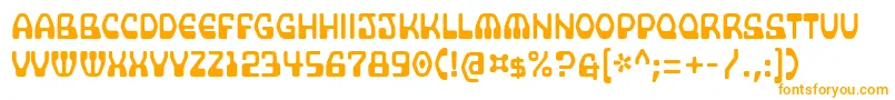 Supercomputer Font – Orange Fonts on White Background