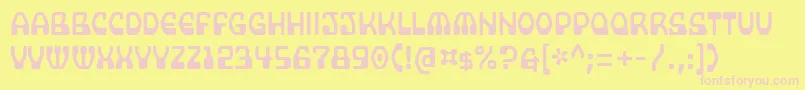 Supercomputer Font – Pink Fonts on Yellow Background