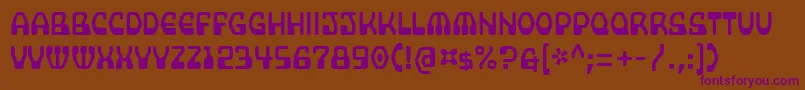 Supercomputer Font – Purple Fonts on Brown Background