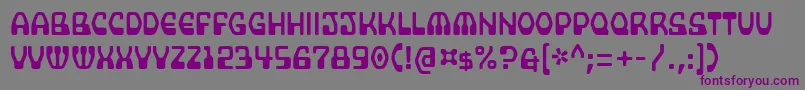 Supercomputer Font – Purple Fonts on Gray Background