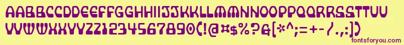 Шрифт Supercomputer – фиолетовые шрифты на жёлтом фоне