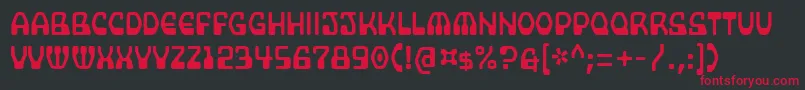 Supercomputer Font – Red Fonts on Black Background