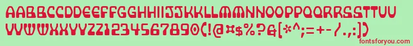 Supercomputer Font – Red Fonts on Green Background