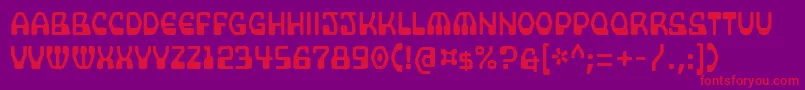 Supercomputer Font – Red Fonts on Purple Background