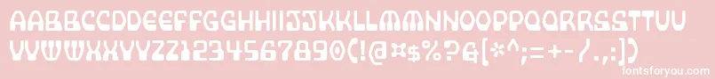 Supercomputer Font – White Fonts on Pink Background