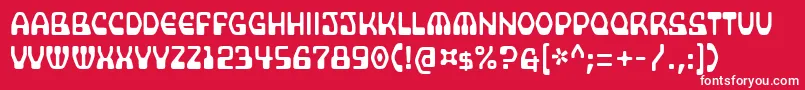 フォントSupercomputer – 赤い背景に白い文字