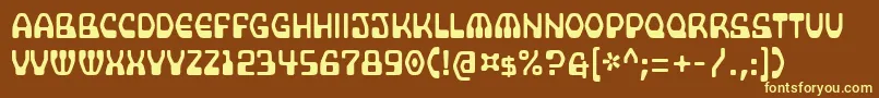 Supercomputer Font – Yellow Fonts on Brown Background