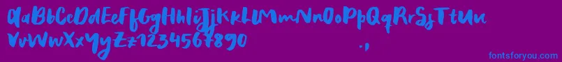 RecklessSample-Schriftart – Blaue Schriften auf violettem Hintergrund