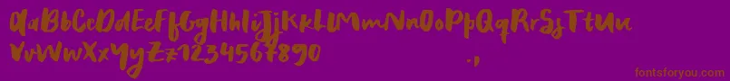 RecklessSample-fontti – ruskeat fontit violetilla taustalla