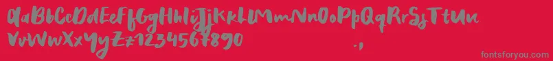 RecklessSample-Schriftart – Graue Schriften auf rotem Hintergrund