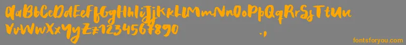 RecklessSample Font – Orange Fonts on Gray Background