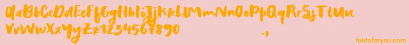 RecklessSample Font – Orange Fonts on Pink Background