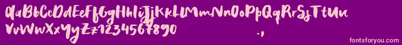 RecklessSample Font – Pink Fonts on Purple Background